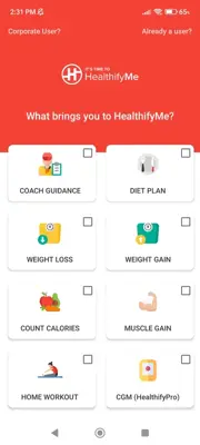 HealthifyMe android App screenshot 1